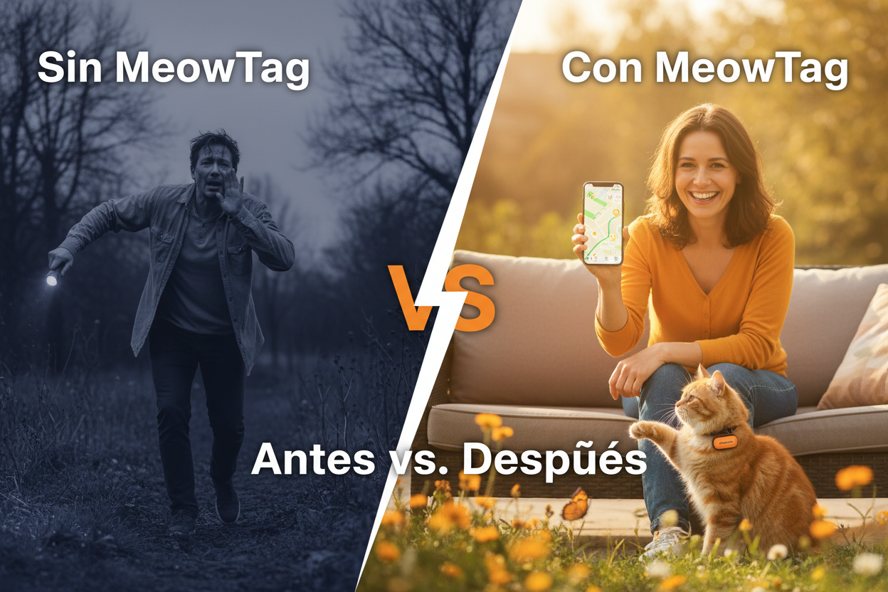 MeowTag - Antes vs Después